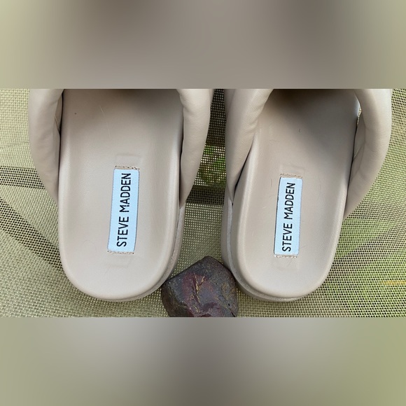 Gently-Worn Sz-8 Steve Madden Beige/Pink Chunky Sandals-No Scuffs/Stains/Flaws🙌 - Picture 13 of 16